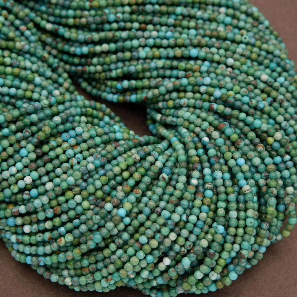 Turquoise · Smooth · Round · 2mm, Tejas Beads, Beads