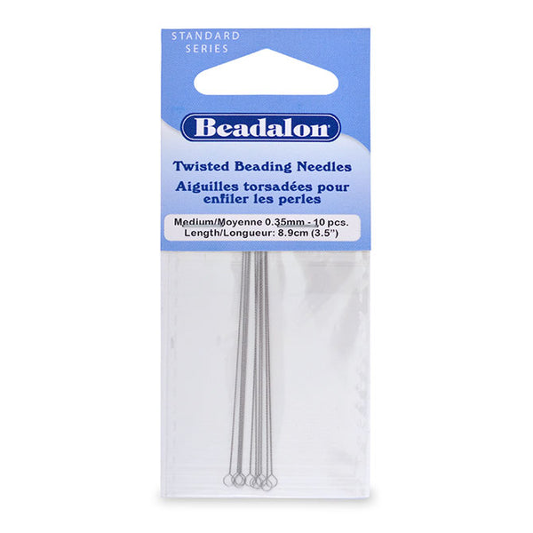 English Beading Needles, 45mm long, Size 15 (Extra Thin) - Golden Age Beads