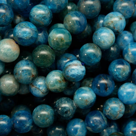 Blue apatite beads.