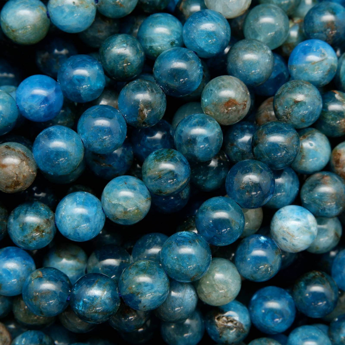 Natural Neon Apatite Round Wheel Beads Gemstone Smooth Roundells 3-9 mm 13 2024 Inch