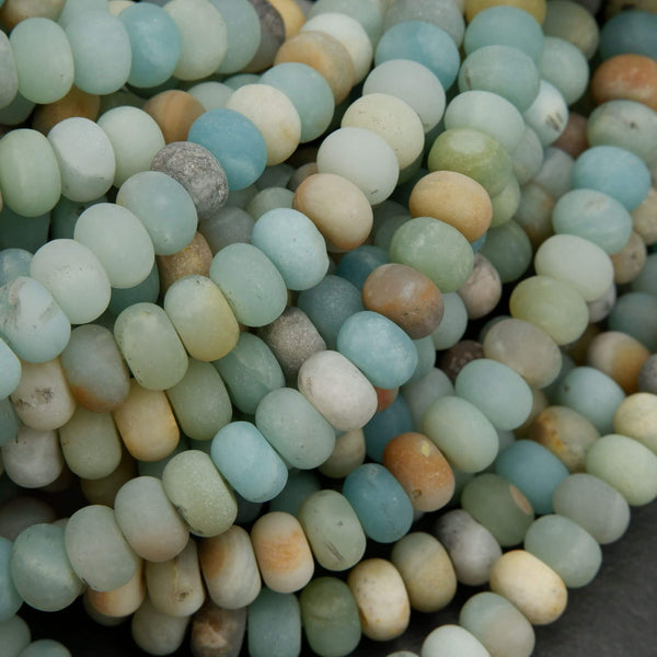 Matte Rondelle Finish Beads  Gemstone Beads– Tejas Beads