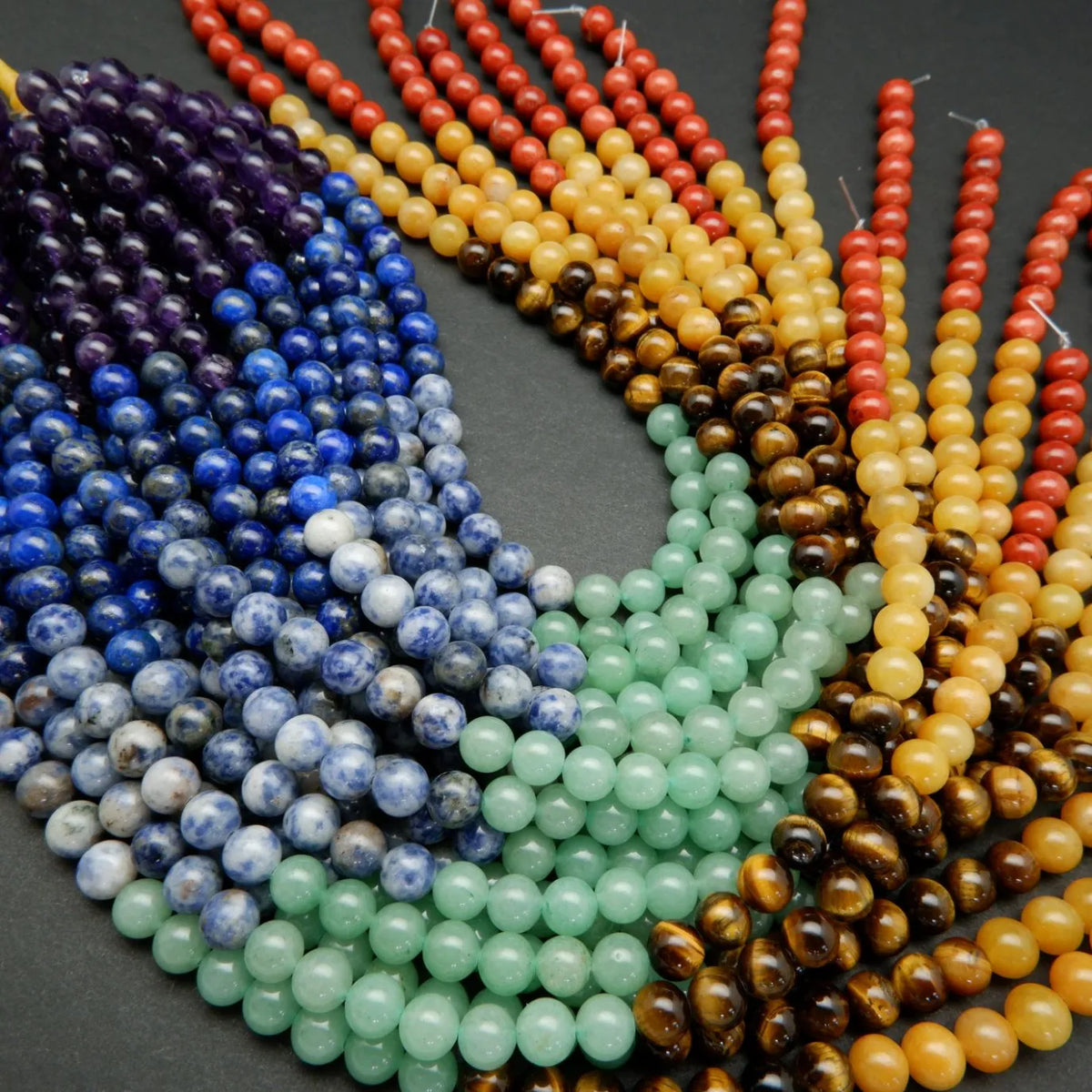 Seven Chakra Beads | Natural Gemstone Beads– Tejas Beads