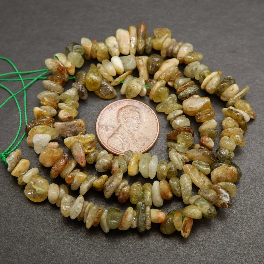 Green Garnet Beads.