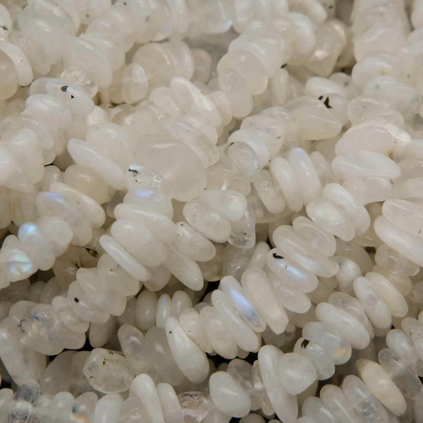  RUBYCA Round Moonstone Crystal Glass Beads Aura Iridescent for  Jewelry Making (1 Strand, 6mm, Grey)