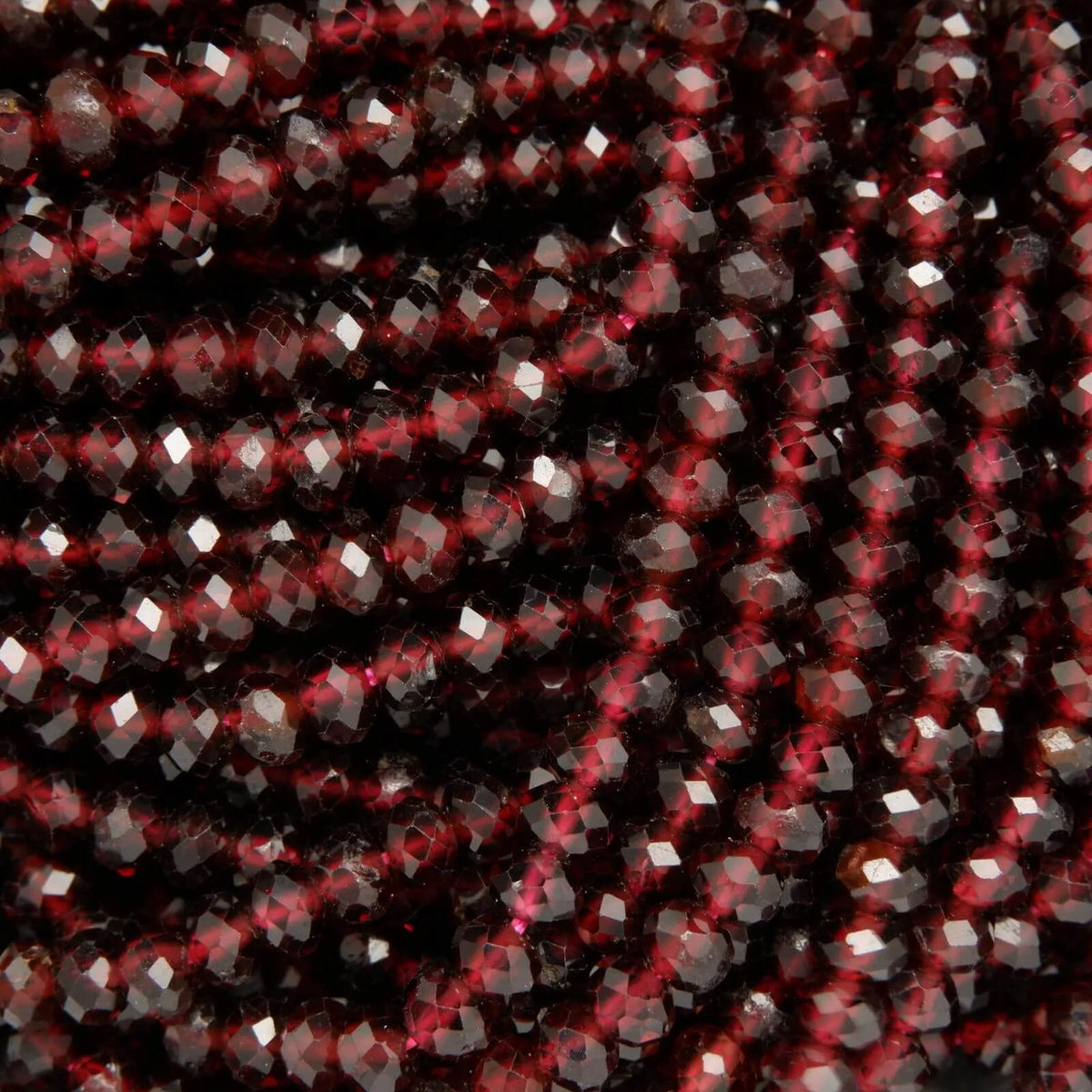 Garnet Beads 4mm Deep Red Garnet Stone Smooth Round Bead G017 