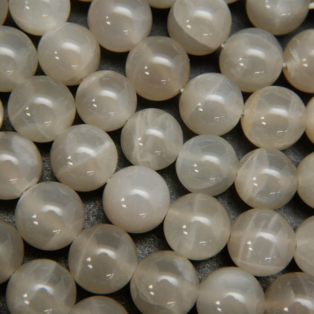 Natural Silver Gray Moonstone Beads For Jewelry Making