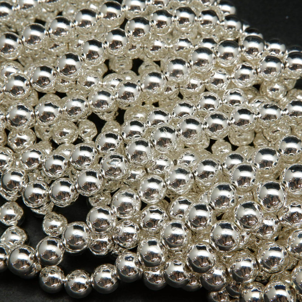 Small 3mm Silver Hematite Crystal Loc Sprinkle Bead Mix, Gemstone