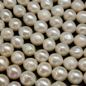 Freshwater Pearl · Semi Round · White · 8mm | Pearl | Tejas Beads