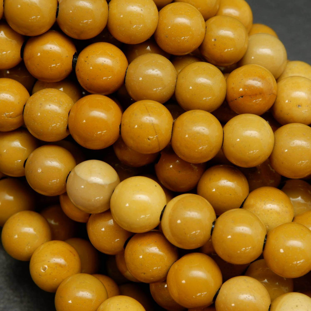 10 Strands 2024 10mm Mookaite Gemstone Yellow Brown Round 10mm Loose Beads 15.5 inch Full Strand BULK LOT (90148752-240 x10)